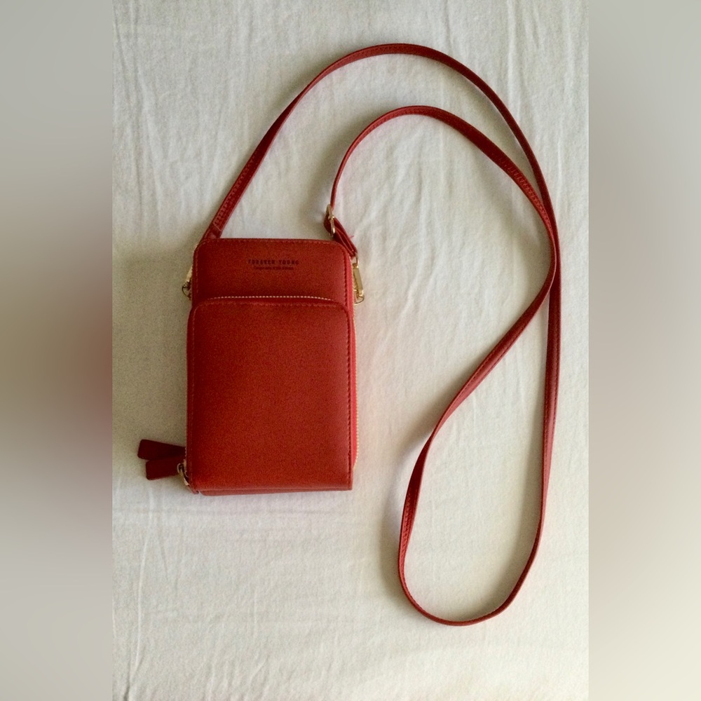 NWOT Crossbody Bag in Red for all types of Cards or IDs